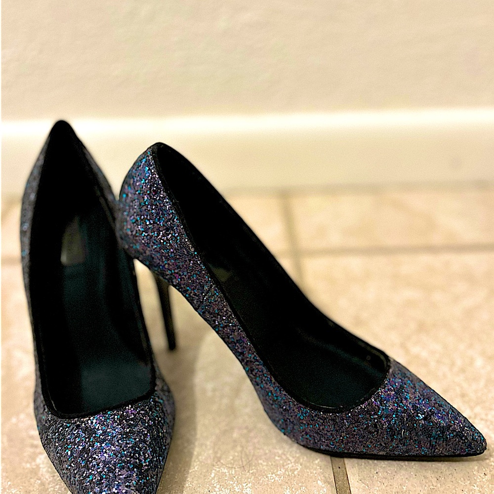 Prom Forever 21 sparkly high heels, very elegant.